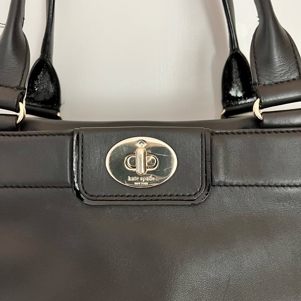 Kate Spade Hampton Road Theresa Black Leather Large Tote Bag - Picture 2 of 10